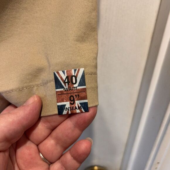 NWT English Laundry Mens Shorts Size 40‎ Bermuda Beige Tan Khaki 9 In Inseam - Picture 7 of 10